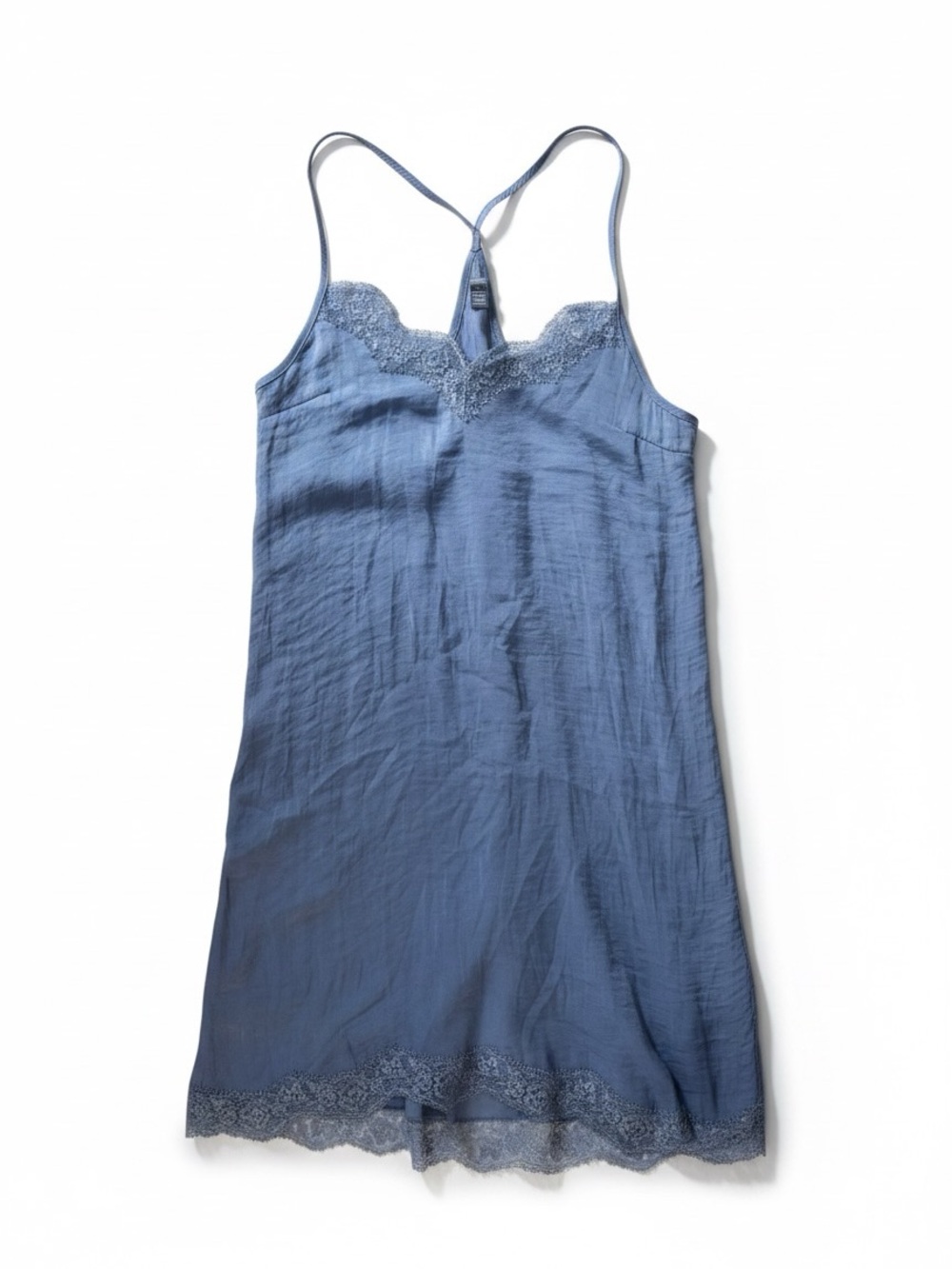 aerie Slate Blue Lace-Trim Slip - Picture 2 of 3